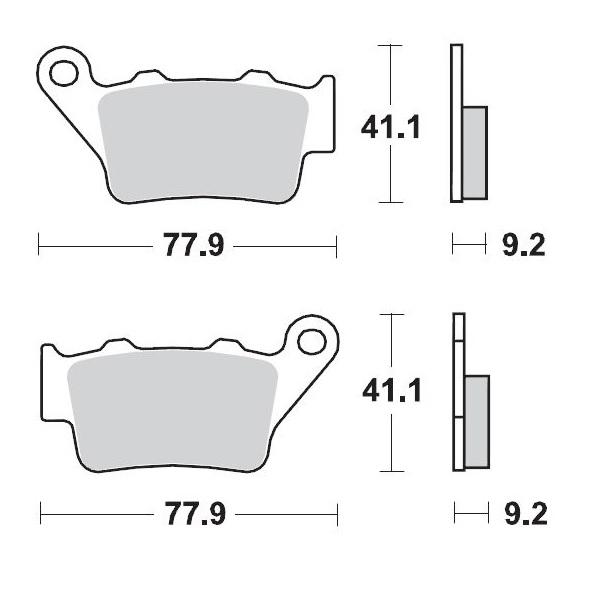BRAKE PADS REAR MOTO MASTER PRO SINTERED FOR GAS GAS HUSABERG HUSQVARNA KTM TM RACING YAMAHA - Image 1