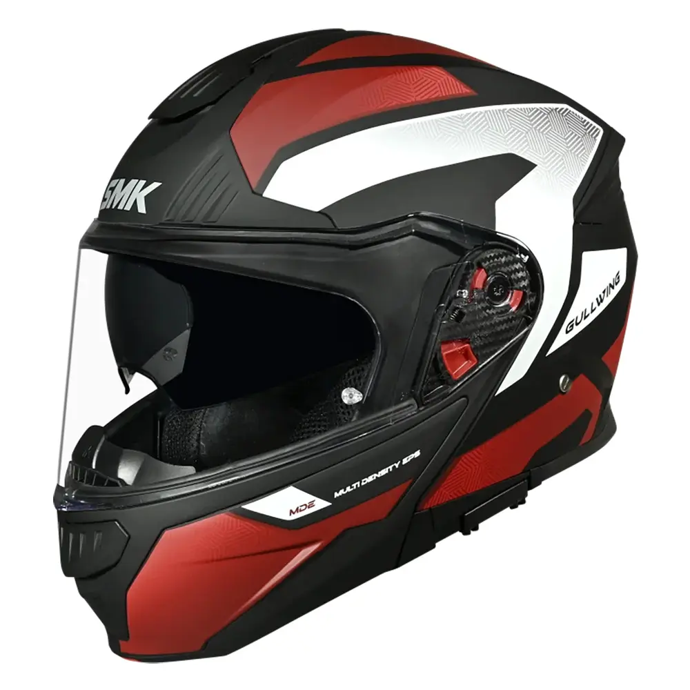 SMK Gullwing Systems Flip-Front Helmet Sonic Matte Black/Red/White