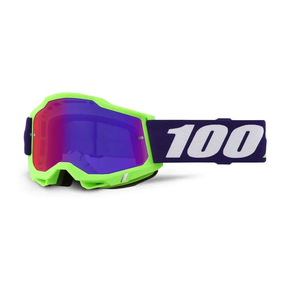 100% Accuri 2 Motocross Goggle Satisfy - Purple Mirror Lens