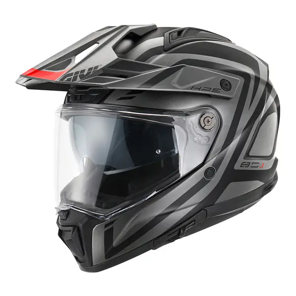 Givi H801 Apex Adventure Helmet Black/Titanium/Red