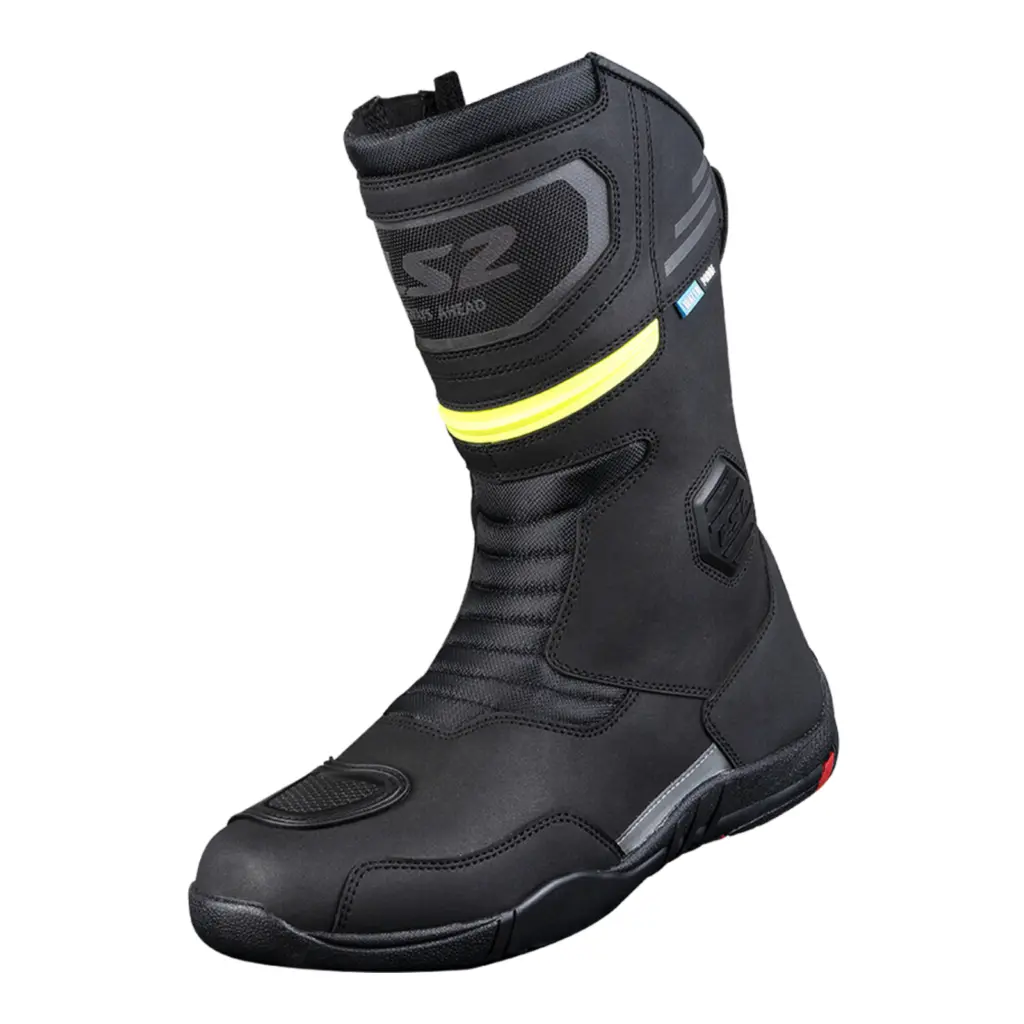 LS2 Goby Waterproof Road Boots Black/Hi-Vis- Yellow