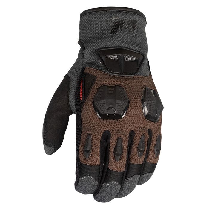 Motodry Trekker Adventure Gloves Black/Grey/Brown - Image 2