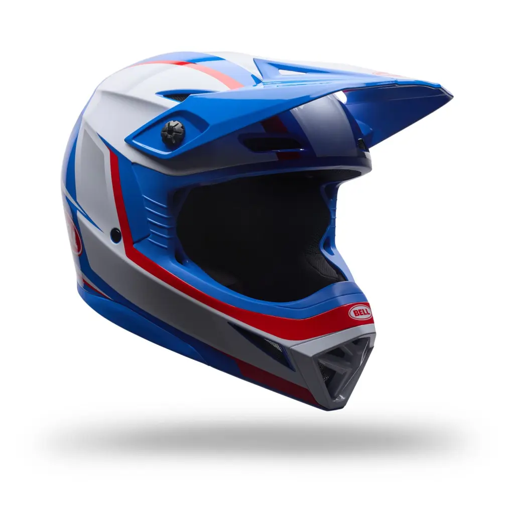 Bell MX-10 Mips Spiral Motocross Helmet Youth White/Red/Blue