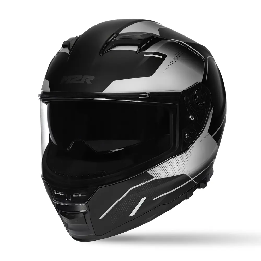 M2R Sabre Inception PC-5F Road Helmet Black/Silver