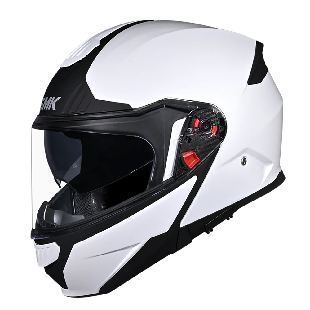SMK Gullwing Systems Flip-Front Helmet Gloss White - Image 1
