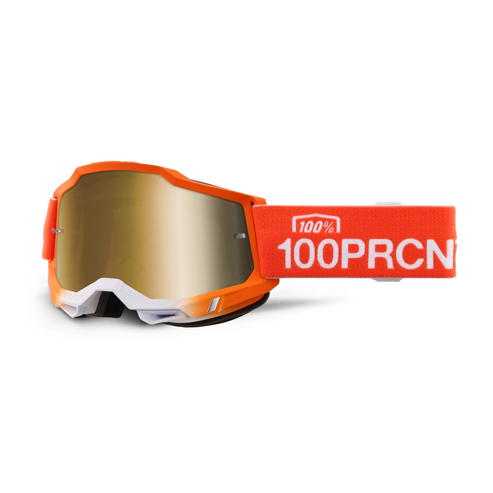 100% Accuri 2 Motocross Goggle Antwerp - True Gold Mirror Lens - Image 1