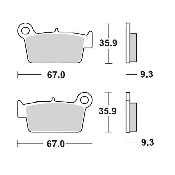 BRAKE PADS REAR MOTO MASTER RACING GP FOR APRILIA BETA GAS GAS KAWASAKI SUZUKI TM RACING YAMAHA - Image 1