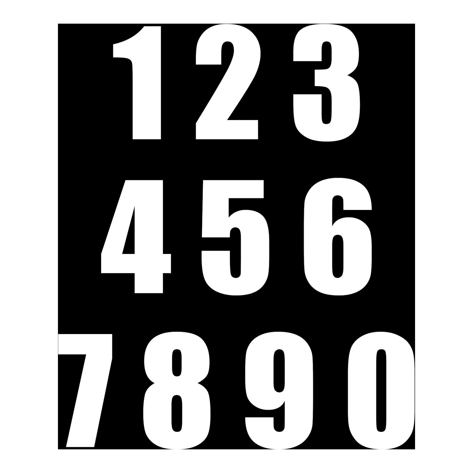 MOTION STD NUMBERS MX2 WHITE "7" 3PCS - Image 2