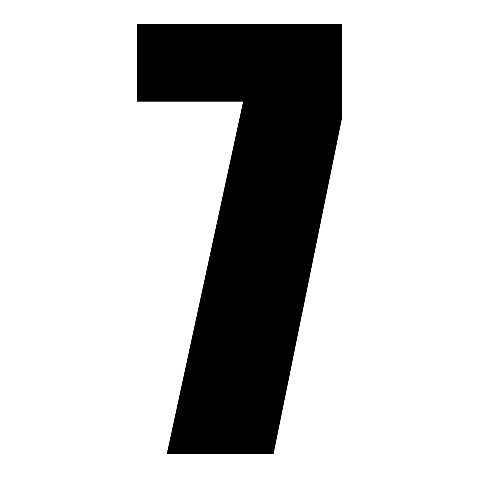 MOTION STD NUMBERS MX2 BLACK "7" 3PCS - Image 1
