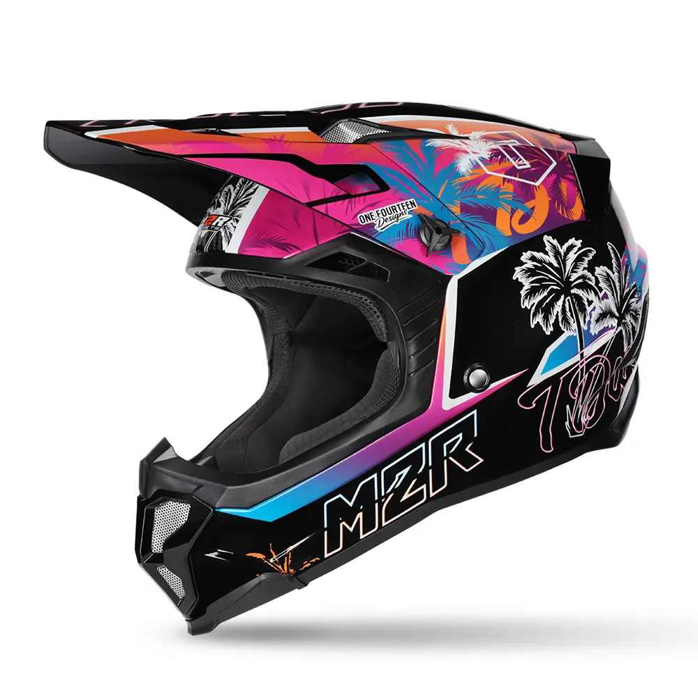 M2R X4 EVO Pacific PC-10 Motocross Helmet Black/Multi