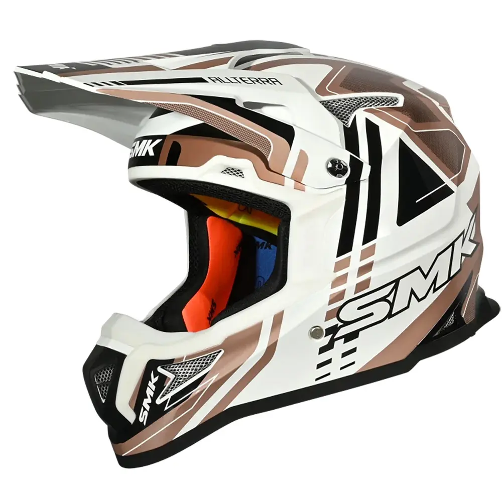 SMK Allterra Motocross Helmet X-Sprint Matt White/Orange/Black