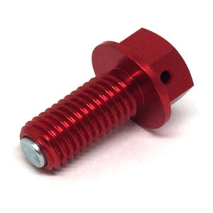 Zeta Magnetic Drain Bolt M10x1.5x22 - Red - Image 2
