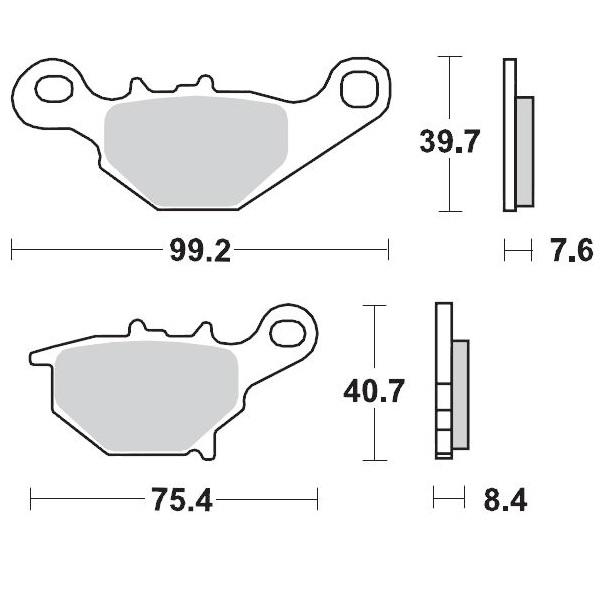 BRAKE PADS REAR MOTO MASTER PRO SINTERED FOR SUZUKI RM85 05-21 - Image 1
