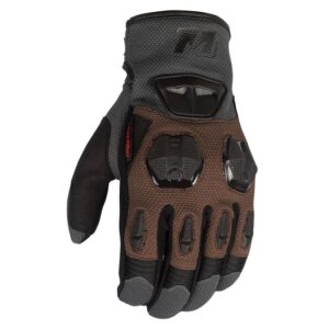 Motodry Trekker Adventure Gloves Black/Grey/Brown - Image 1