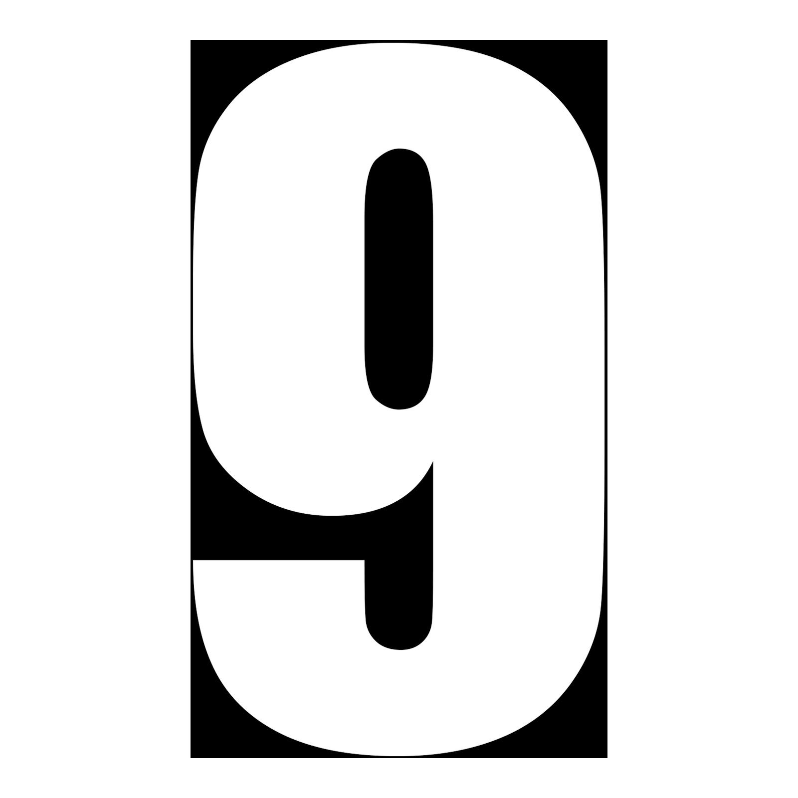 MOTION STD NUMBERS MX2 WHITE "9" 3PCS - Image 1