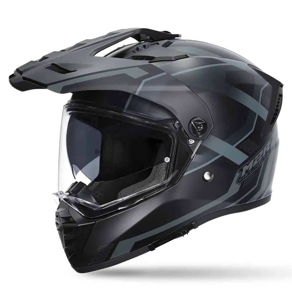 M2R Patrol Razor PC-5F Adventure Helmet Black/Grey