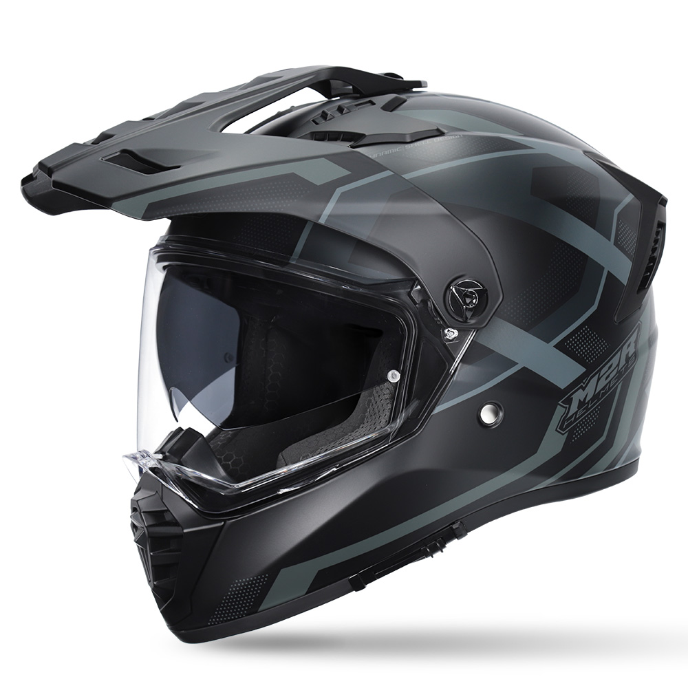 M2R Patrol Razor PC-5F Adventure Helmet Black/Grey - Image 1