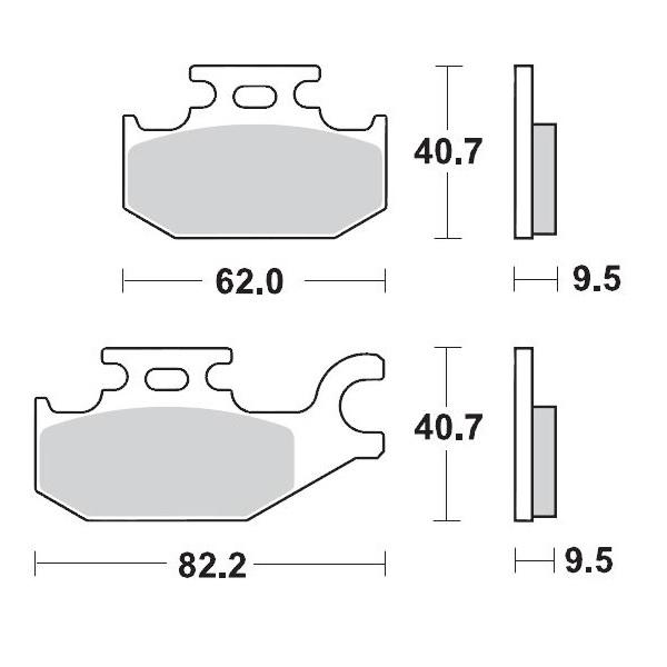 BRAKE PADS FRONT MOTO MASTER PRO SINTERED CAN AM YAMAHA - Image 1