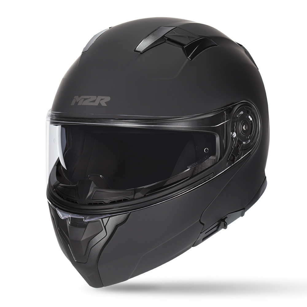 M2R Compass 2 Flip Front Helmet Matte Black - Image 1