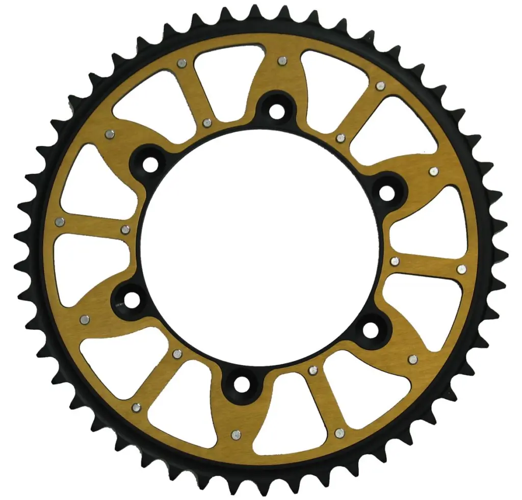 ** REAR SPROCKET SUZUKI RMZ STEEL TEETH/GOLD ALLOY CENTRE - Sale