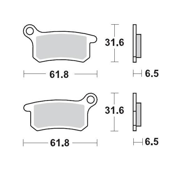 BRAKE PADS FRONT AND REAR MOTO MASTER PRO SINTERED GAS GAS HUSQVARNA KTM - Image 1
