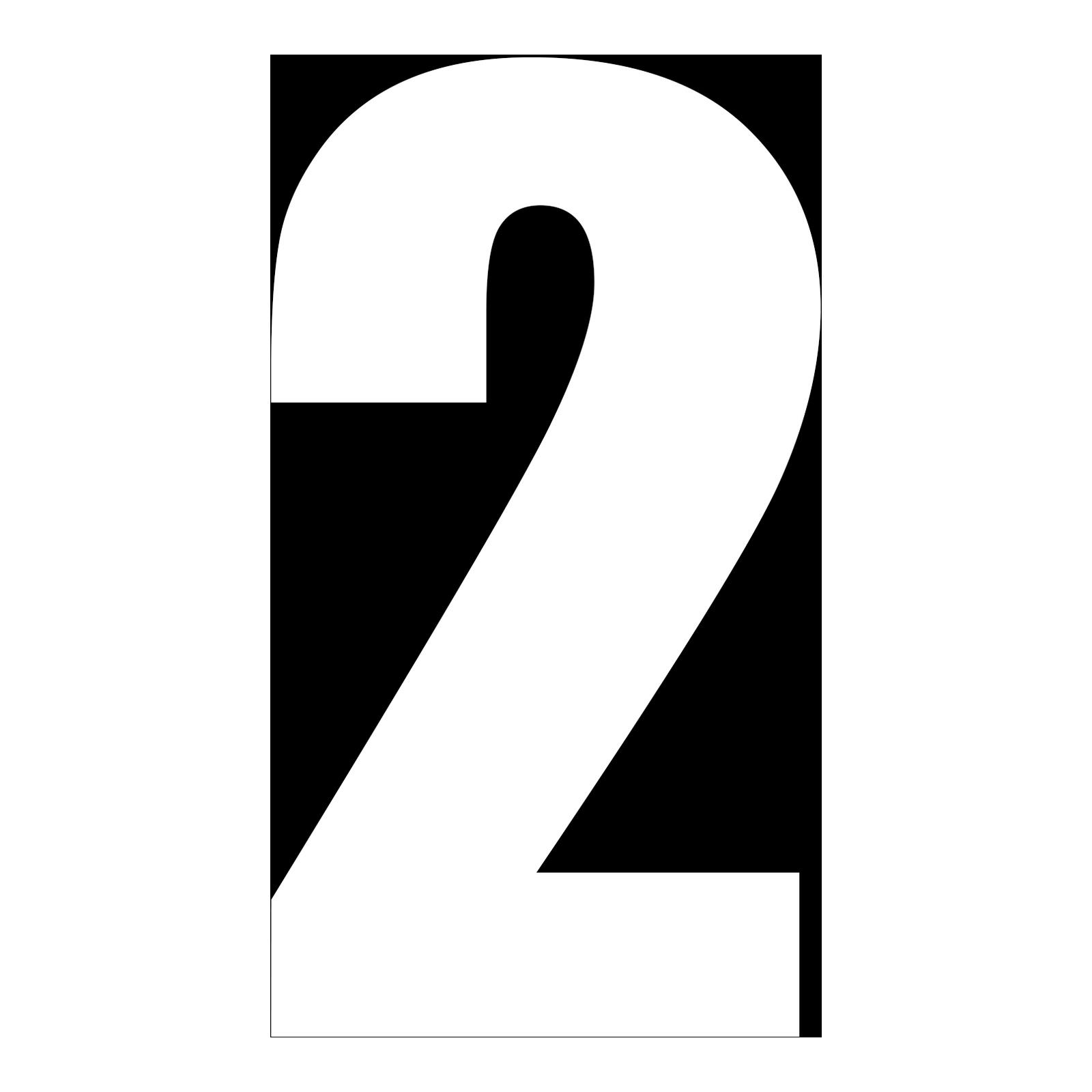 MOTION STD NUMBERS MX2 WHITE "2" 3PCS - Image 1