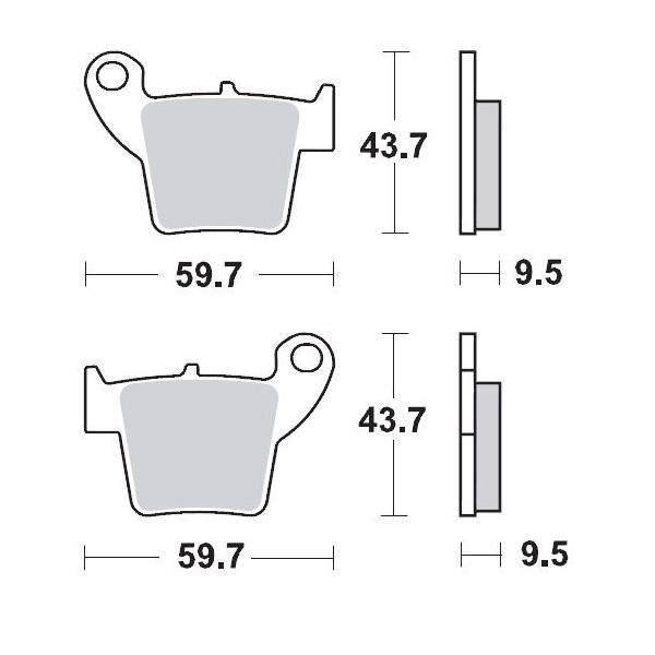 BRAKE PADS REAR MOTO MASTER RACING SINTER PRO SERIES HONDA CR CRF XL AND TM MX85 13-ON - Image 1