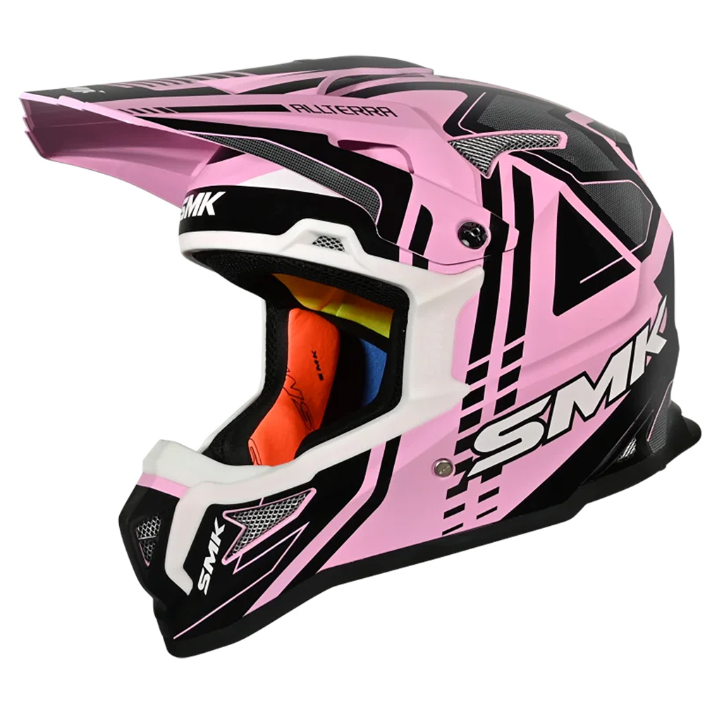 SMK  Allterra Motocross Helmet X-Sprint Pink/Black/White - Image 1