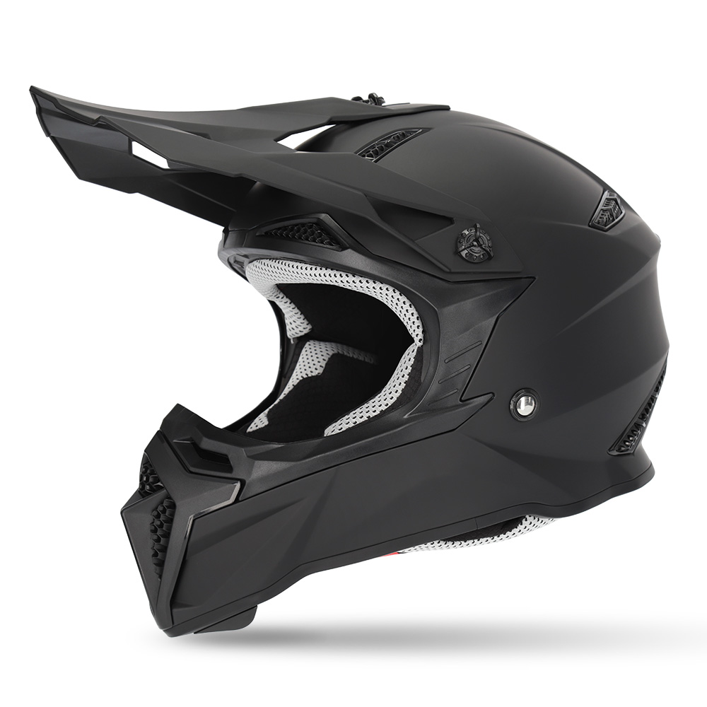 M2R X2.1 Motocross Helmet Youth Matte Black - Image 1
