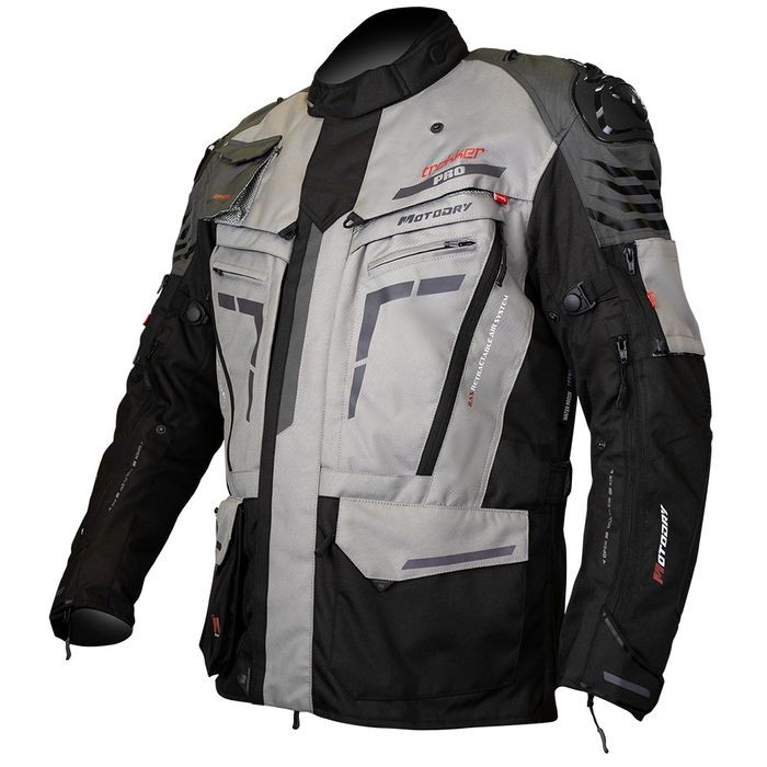 Motodry Trekker Pro Adventure Jacket Black/Anth/Grey - Image 1