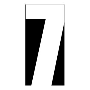 MOTION STD NUMBERS MX2 WHITE "7" 3PCS - Image 3
