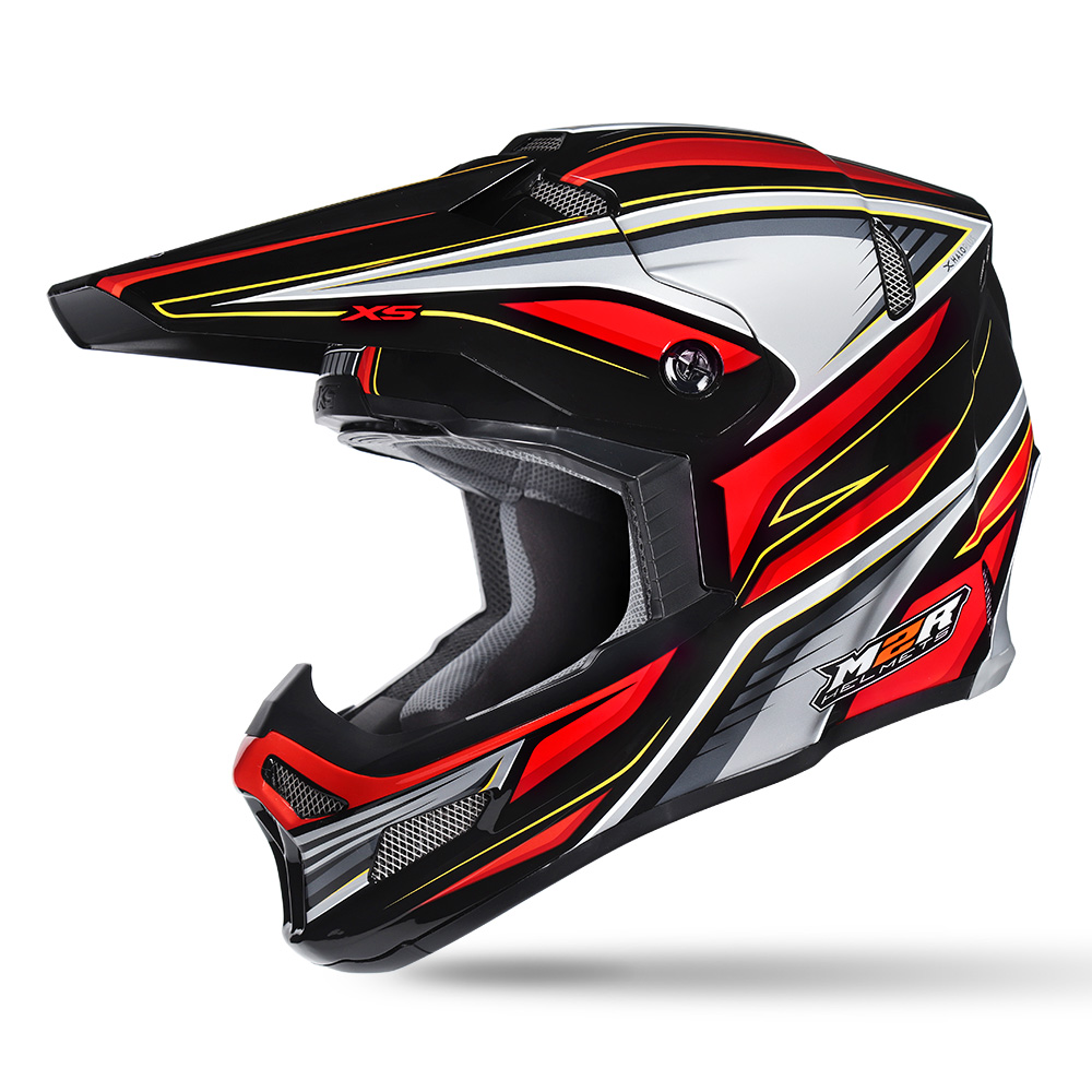 M2R X5 Fury PC-1 Motocross Helmet Black/Red - Image 1
