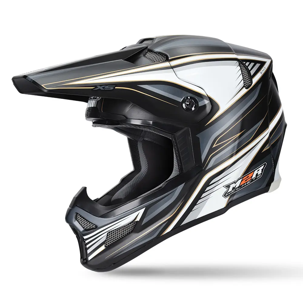 M2R X5 Fury PC-5F Motocross Helmet Black/Grey