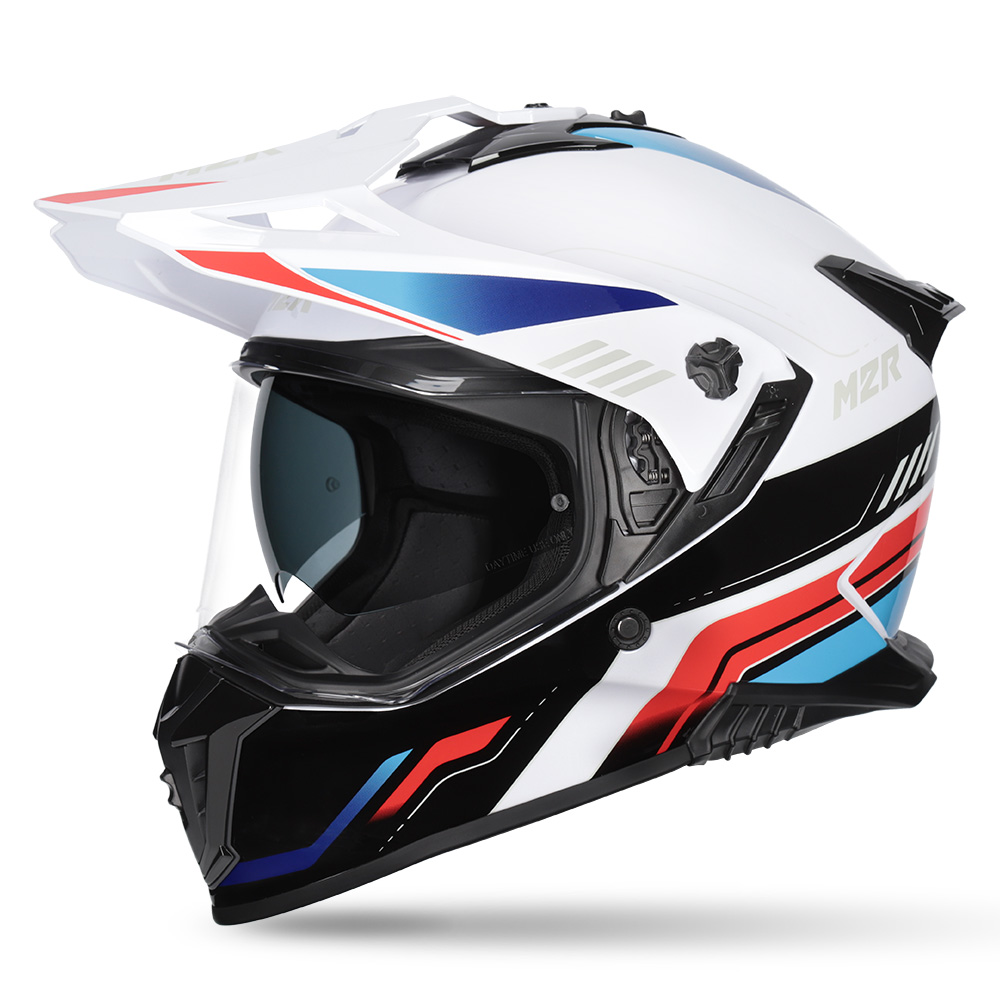 M2R Navigator Venture PC-10 Adventure Helmet Red/White/Blue - Image 1