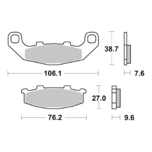 Brembo Brake Pad - Sintered Rear - Image 2
