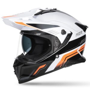 M2R Navigator Venture PC-8 Adventure Helmet White/Black/Orange - Image 2