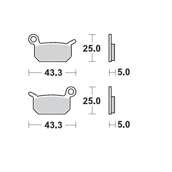 BRAKE PADS FRONT AND REAR MOTO MASTER PRO SINTERED GAS GAS HUSQVARNA KTM - Image 1