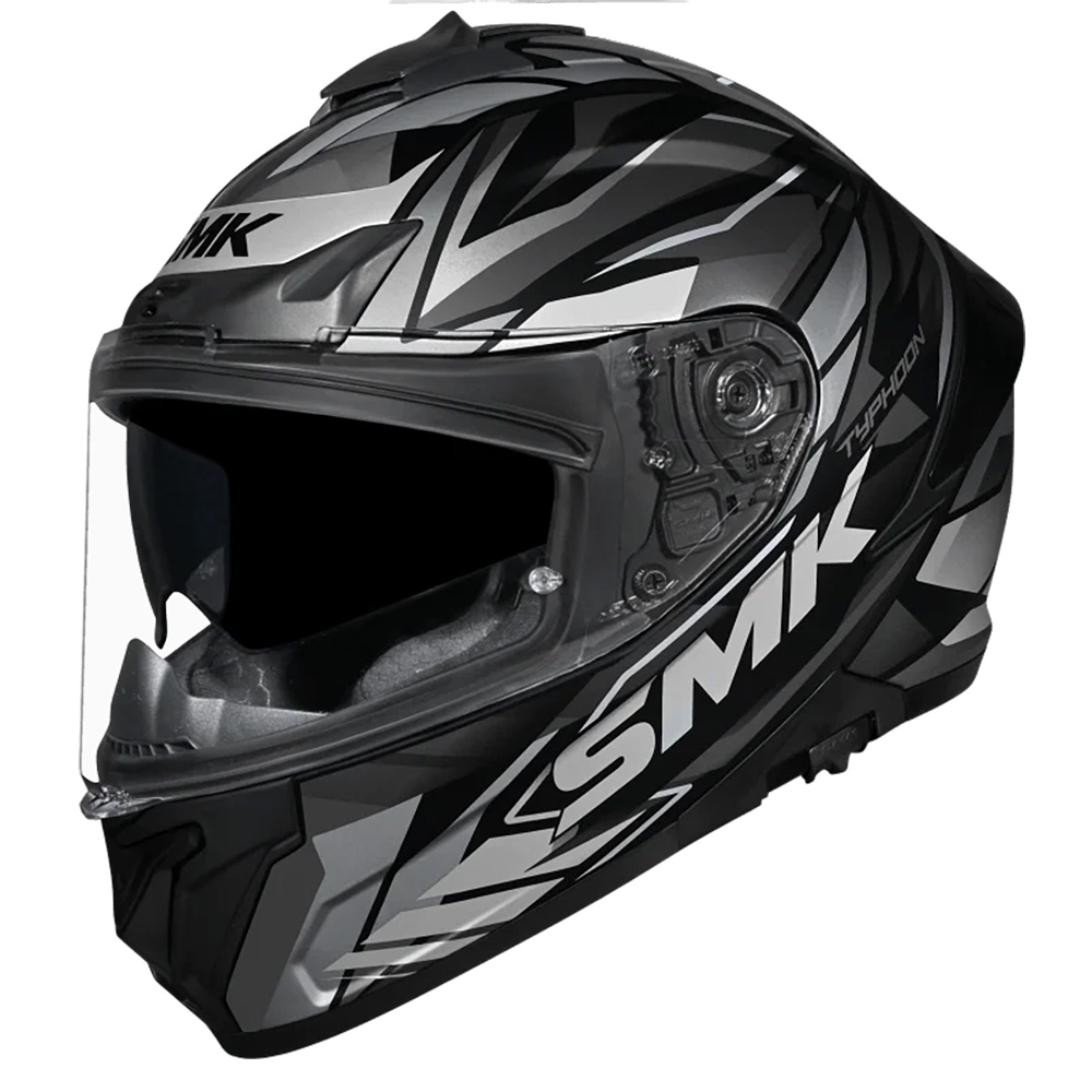 SMK Typhoon Road Helmet Rival Matte Black/Grey - Image 1