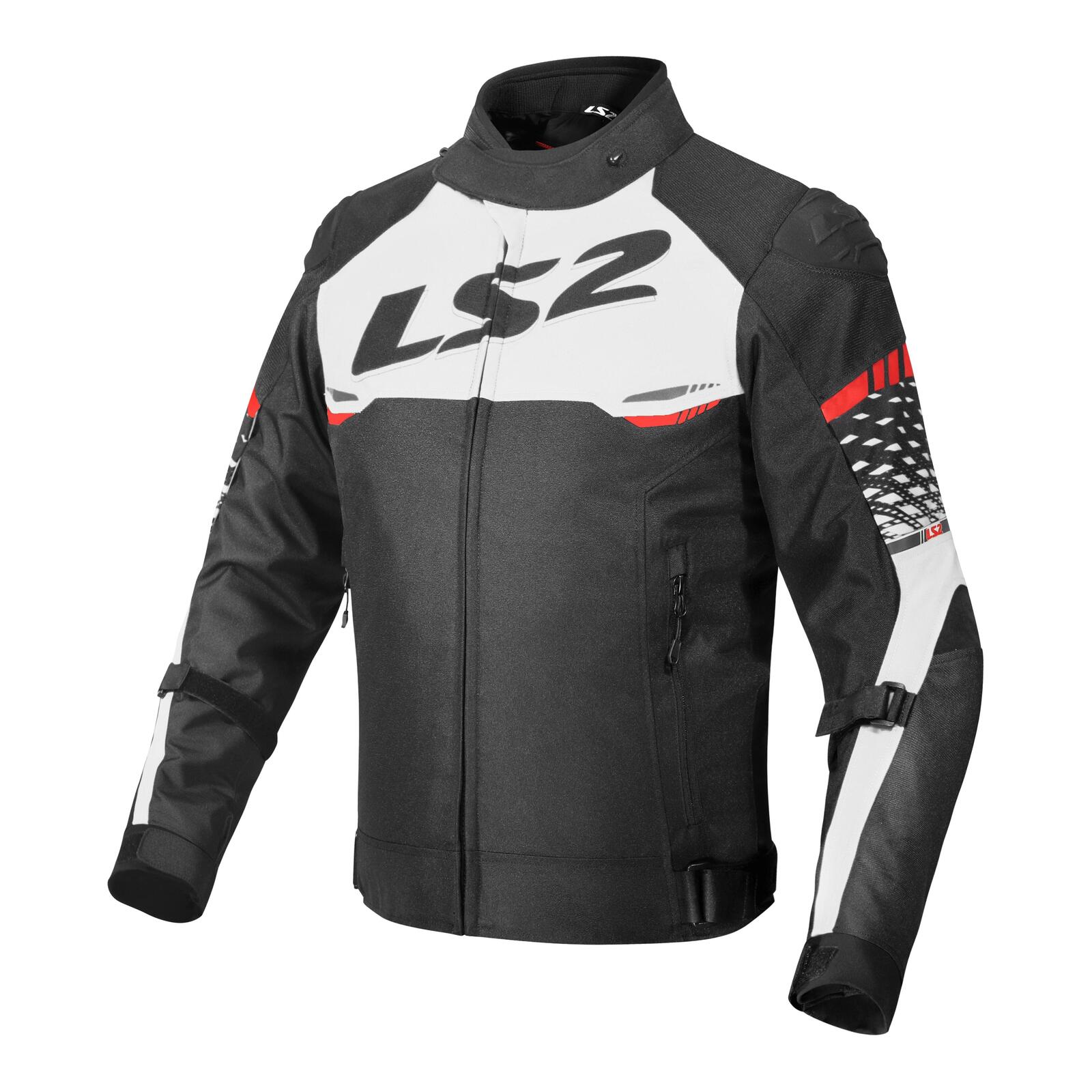 LS2 Apex Evo Kids Jacket - Black/White/Red (L) - Image 1