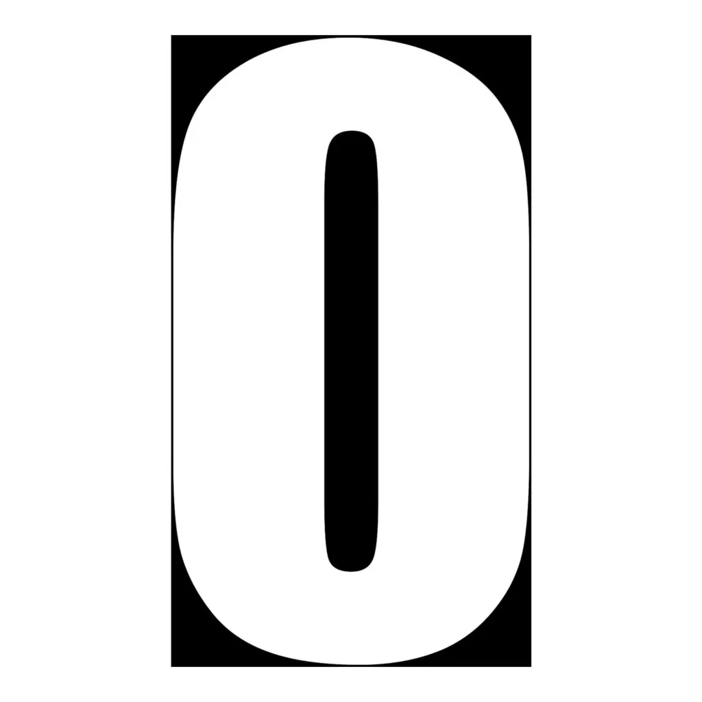 MOTION STD NUMBERS MX2 WHITE "0" 3PCS