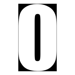 MOTION STD NUMBERS MX2 WHITE "0" 3PCS - Image 3