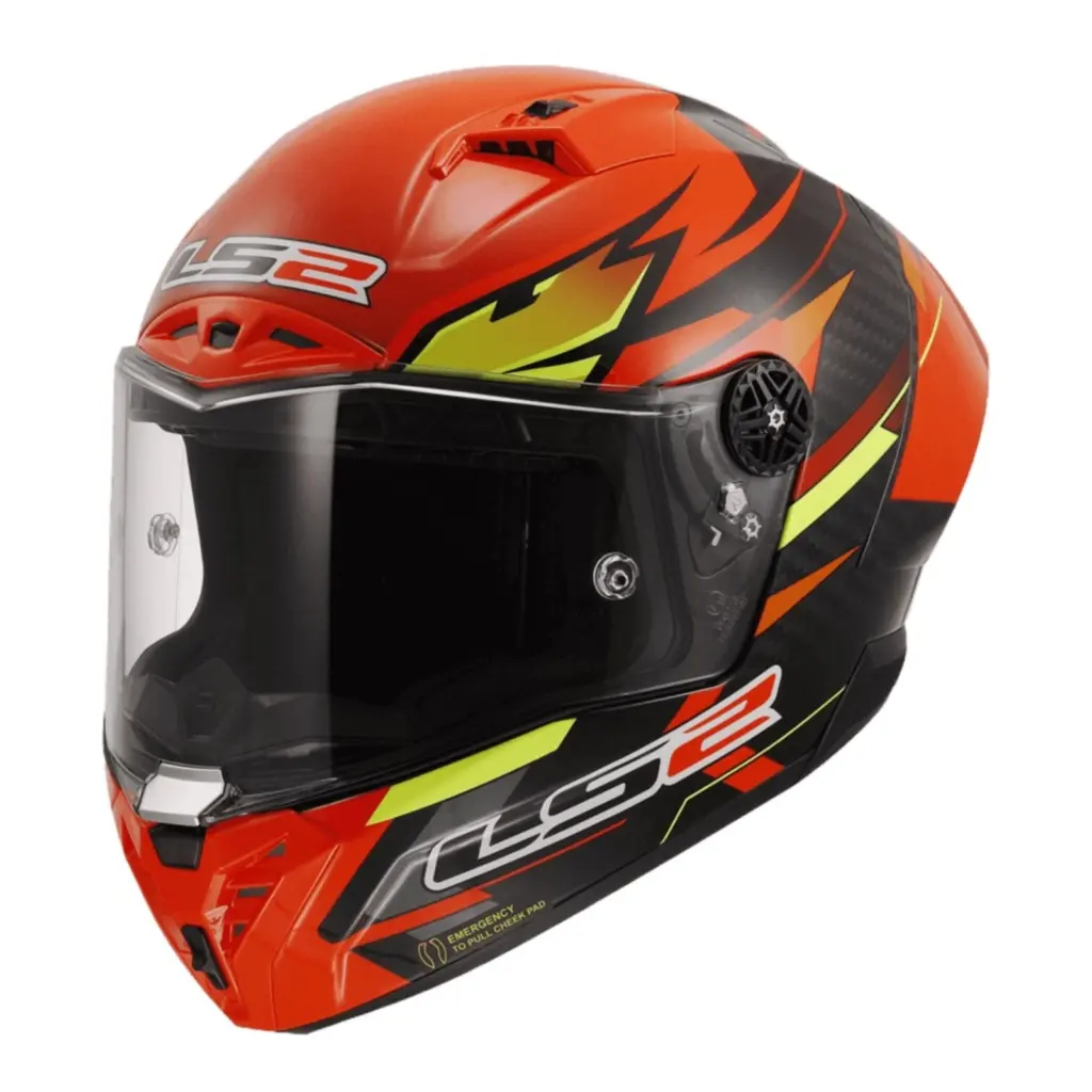 LS2 FF805 Thunder C GP Aero Road Helmet Fire Red Black
