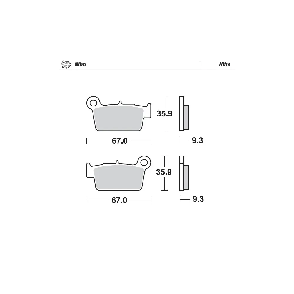 BRAKE PADS REAR MOTO MASTER NITRO APRILIA BETA GAS GAS KAWASAKI SUZUKI TM RACING YAMAHA
