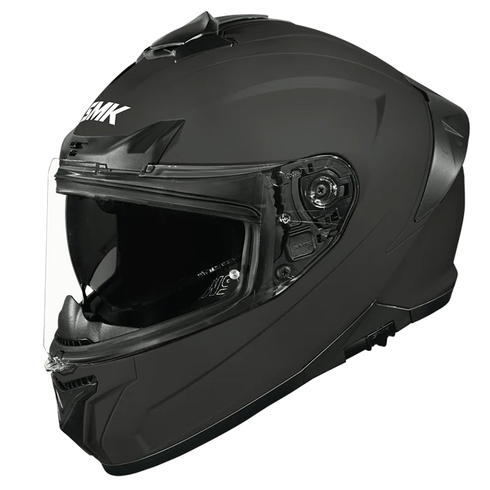SMK Typhoon Road Helmet Matte Black - Image 1